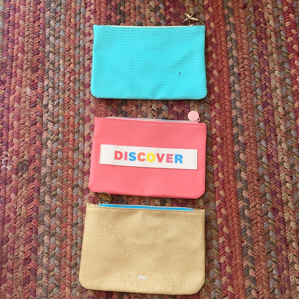 SET OF 3 BUNDLE IPSY MAKE UP BAGS